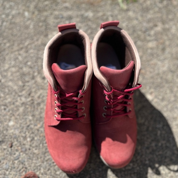 SAS Gretchen Red Lace up Ankle Leather Boots Sz 8.5 - Picture 5 of 9